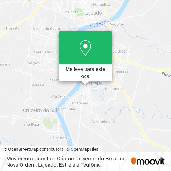 Movimento Gnostico Cristao Universal do Brasil na Nova Ordem mapa