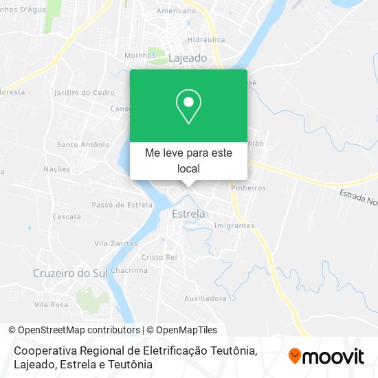 Cooperativa Regional de Eletrificação Teutônia mapa