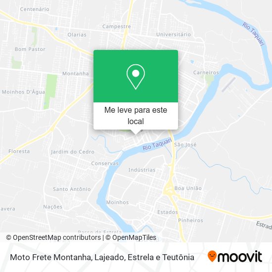 Moto Frete Montanha mapa