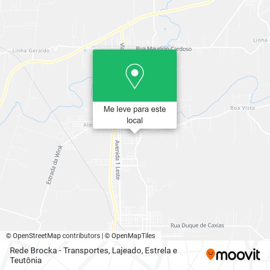 Rede Brocka - Transportes mapa