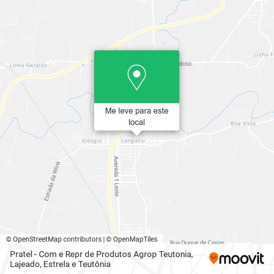 Pratel - Com e Repr de Produtos Agrop Teutonia mapa