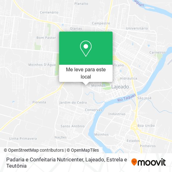 Padaria e Confeitaria Nutricenter mapa