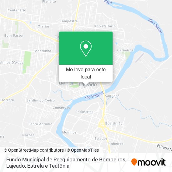 Fundo Municipal de Reequipamento de Bombeiros mapa