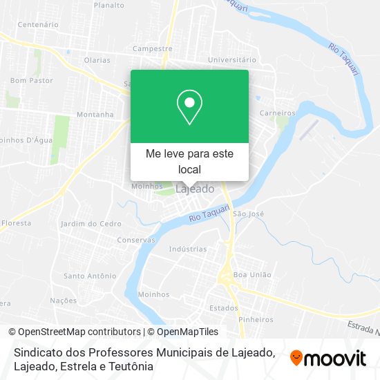 Sindicato dos Professores Municipais de Lajeado mapa