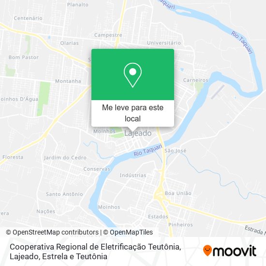 Cooperativa Regional de Eletrificação Teutônia mapa