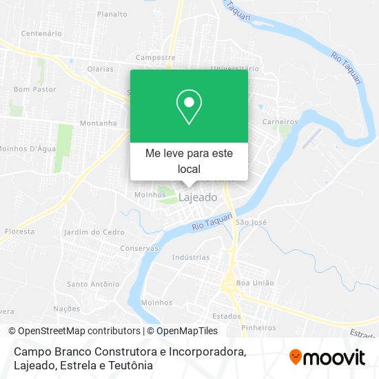 Campo Branco Construtora e Incorporadora mapa