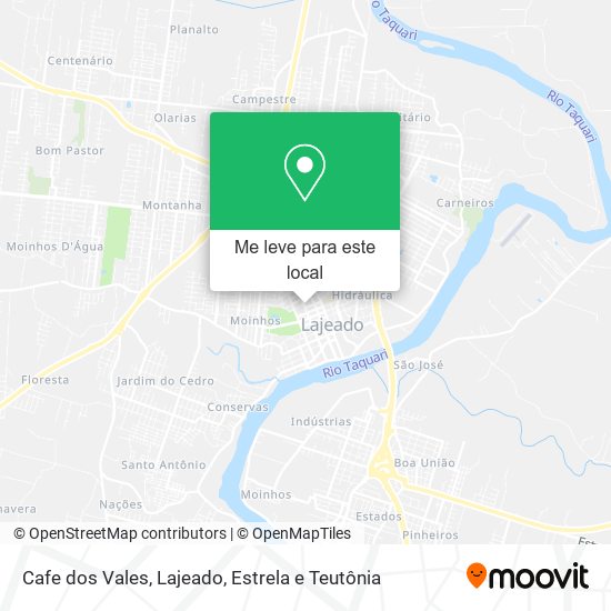 Cafe dos Vales mapa