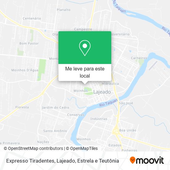 Expresso Tiradentes mapa