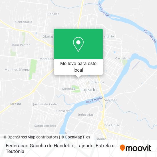 Federacao Gaucha de Handebol mapa