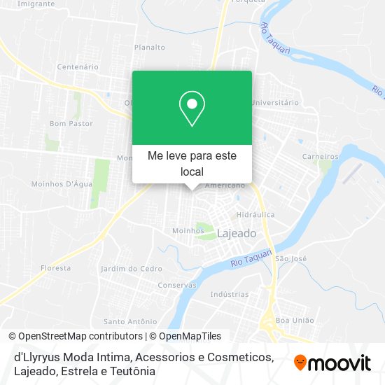 d'Llyryus Moda Intima, Acessorios e Cosmeticos mapa