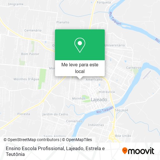 Ensino Escola Profissional mapa