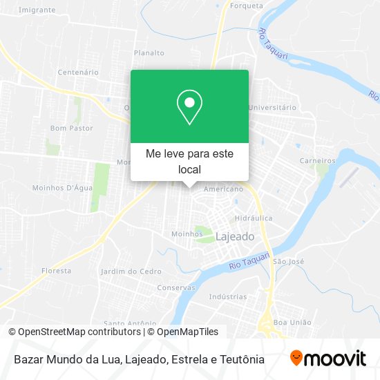 Bazar Mundo da Lua mapa