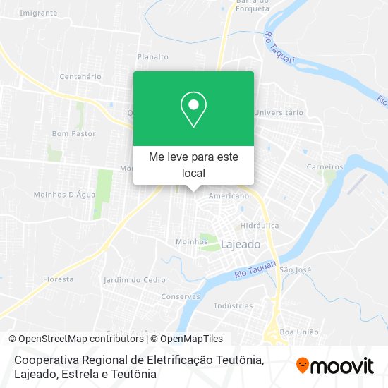 Cooperativa Regional de Eletrificação Teutônia mapa