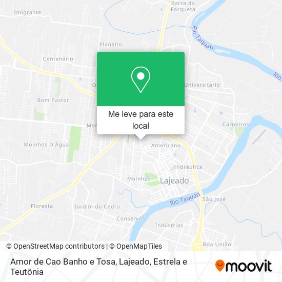 Amor de Cao Banho e Tosa mapa