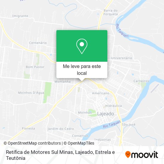 Retífica de Motores Sul Minas mapa