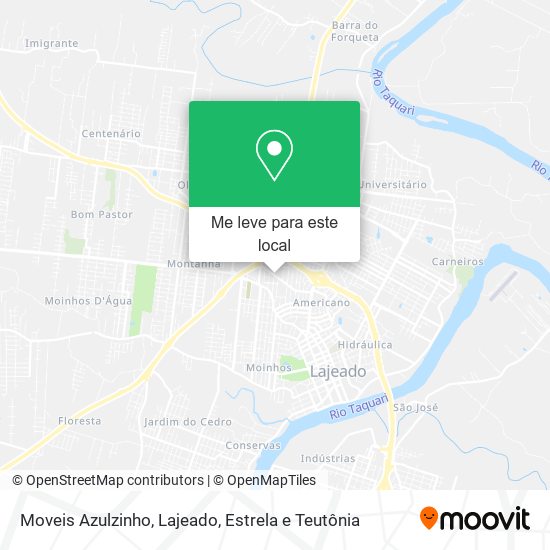 Moveis Azulzinho mapa