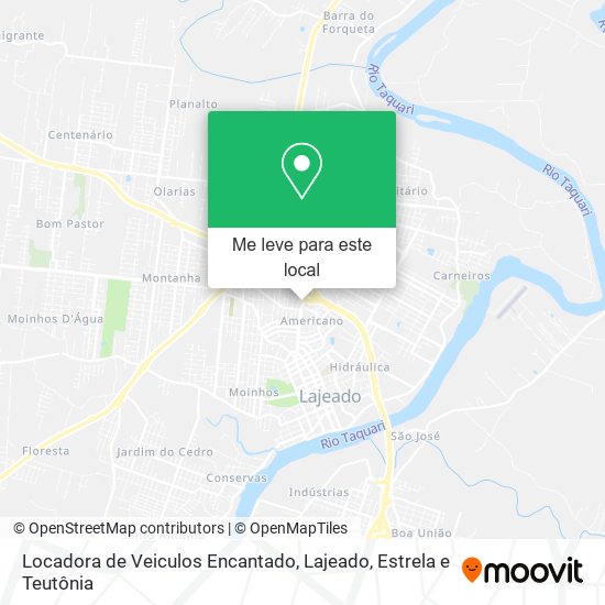 Locadora de Veiculos Encantado mapa