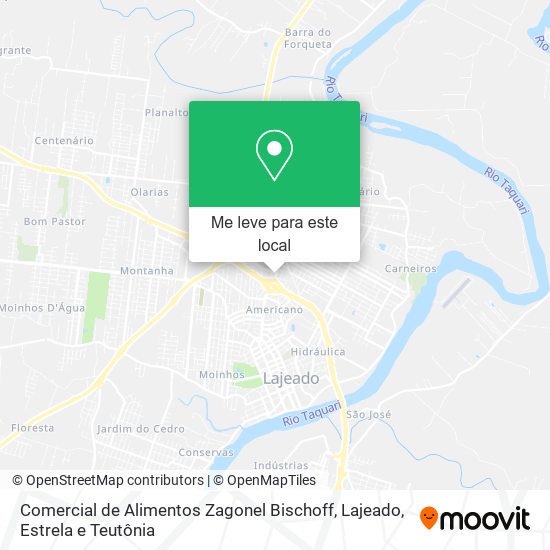 Comercial de Alimentos Zagonel Bischoff mapa