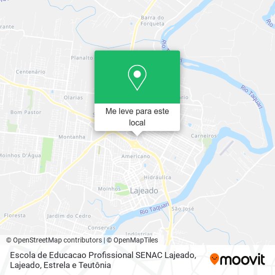 Escola de Educacao Profissional SENAC Lajeado mapa