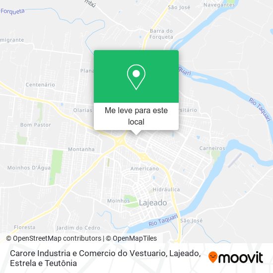 Carore Industria e Comercio do Vestuario mapa