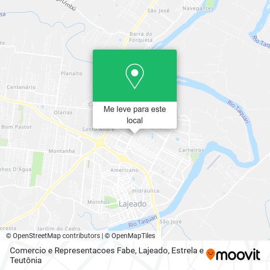 Comercio e Representacoes Fabe mapa