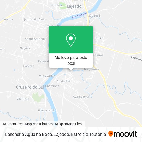 Lancheria Água na Boca mapa