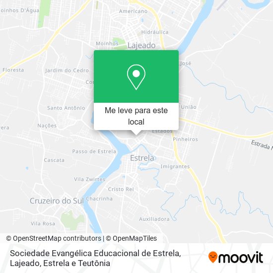 Sociedade Evangélica Educacional de Estrela mapa