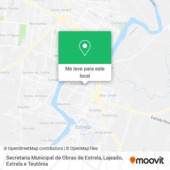 Secretaria Municipal de Obras de Estrela mapa