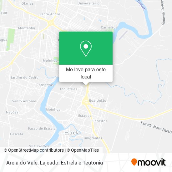 Areia do Vale mapa