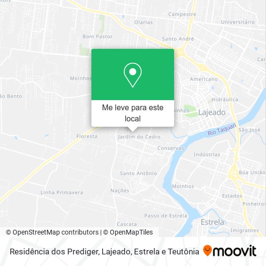 Residência dos Prediger mapa