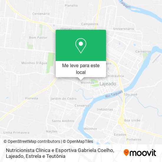 Nutricionista Clínica e Esportiva Gabriela Coelho mapa