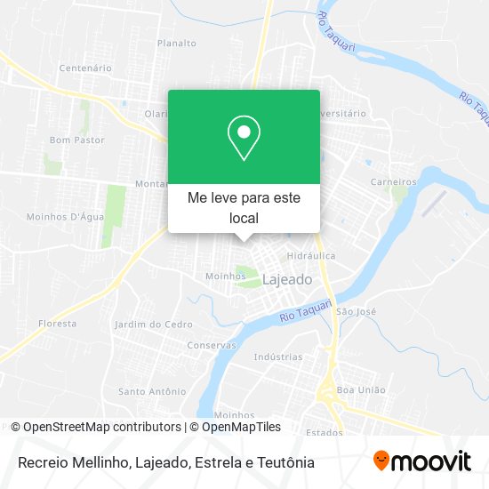 Recreio Mellinho mapa