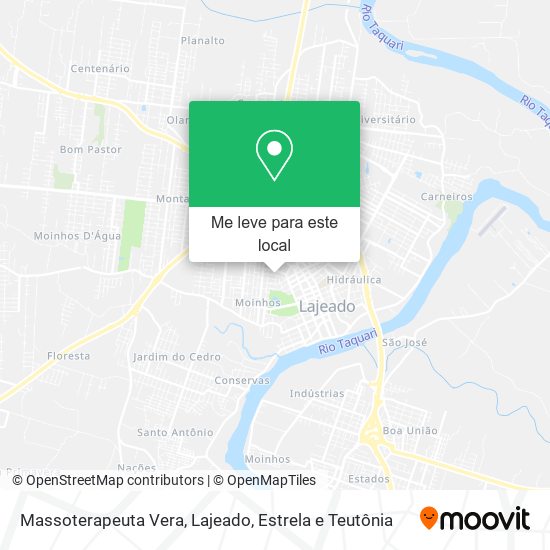 Massoterapeuta Vera mapa