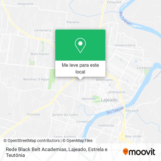 Rede Black Belt Academias mapa