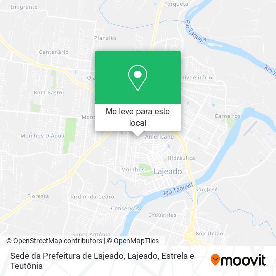 Sede da Prefeitura de Lajeado mapa