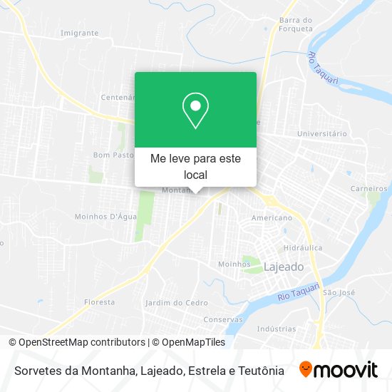 Sorvetes da Montanha mapa