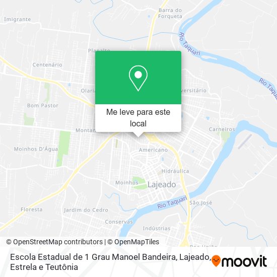 Escola Estadual de 1 Grau Manoel Bandeira mapa