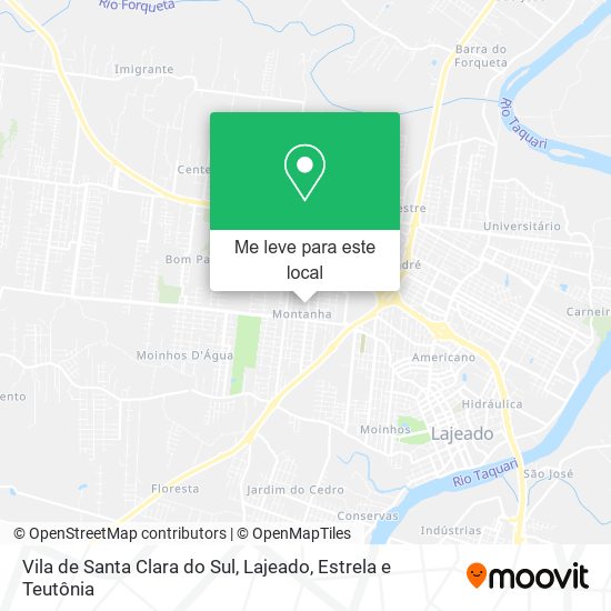 Vila de Santa Clara do Sul mapa