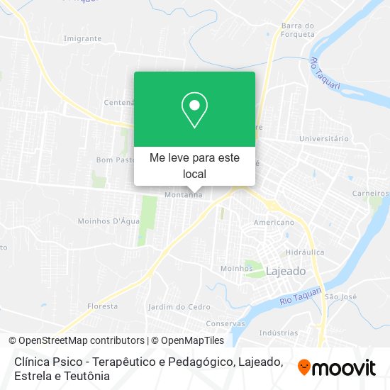 Clínica Psico - Terapêutico e Pedagógico mapa