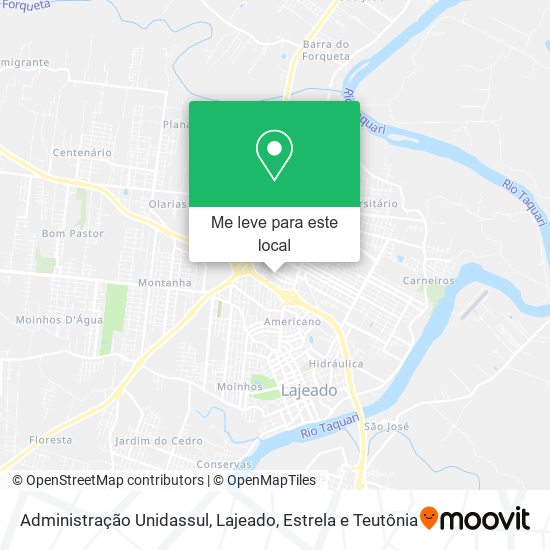 Administração Unidassul mapa