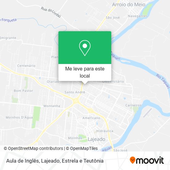Aula de Inglês mapa