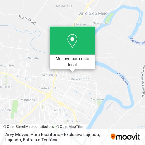 Arvy Móveis Para Escritório - Exclusiva Lajeado mapa