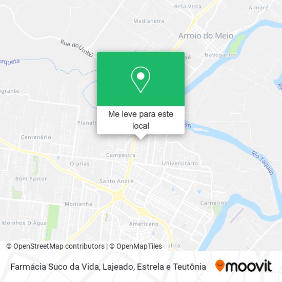 Farmácia Suco da Vida mapa