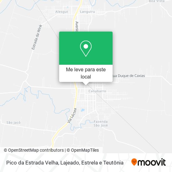 Pico da Estrada Velha mapa