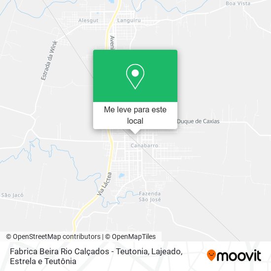 Fabrica Beira Rio Calçados - Teutonia mapa