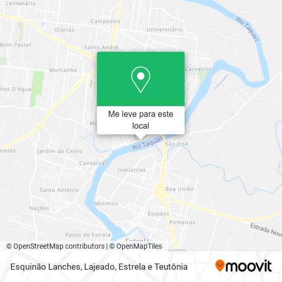 Esquinão Lanches mapa