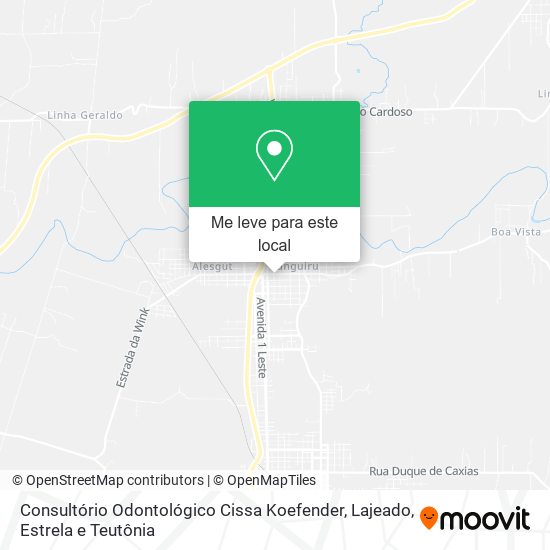 Consultório Odontológico Cissa Koefender mapa