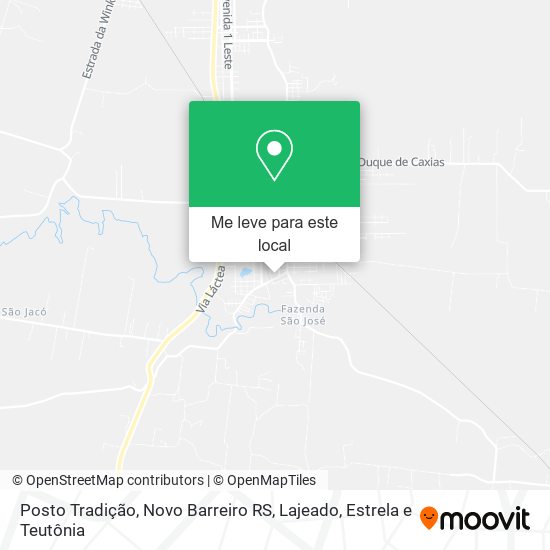 Posto Tradição, Novo Barreiro RS mapa