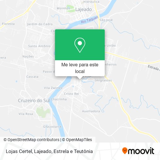 Lojas Certel mapa