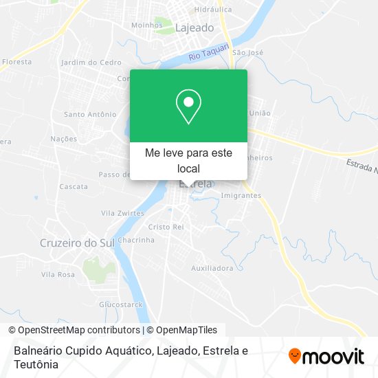 Balneário Cupido Aquático mapa